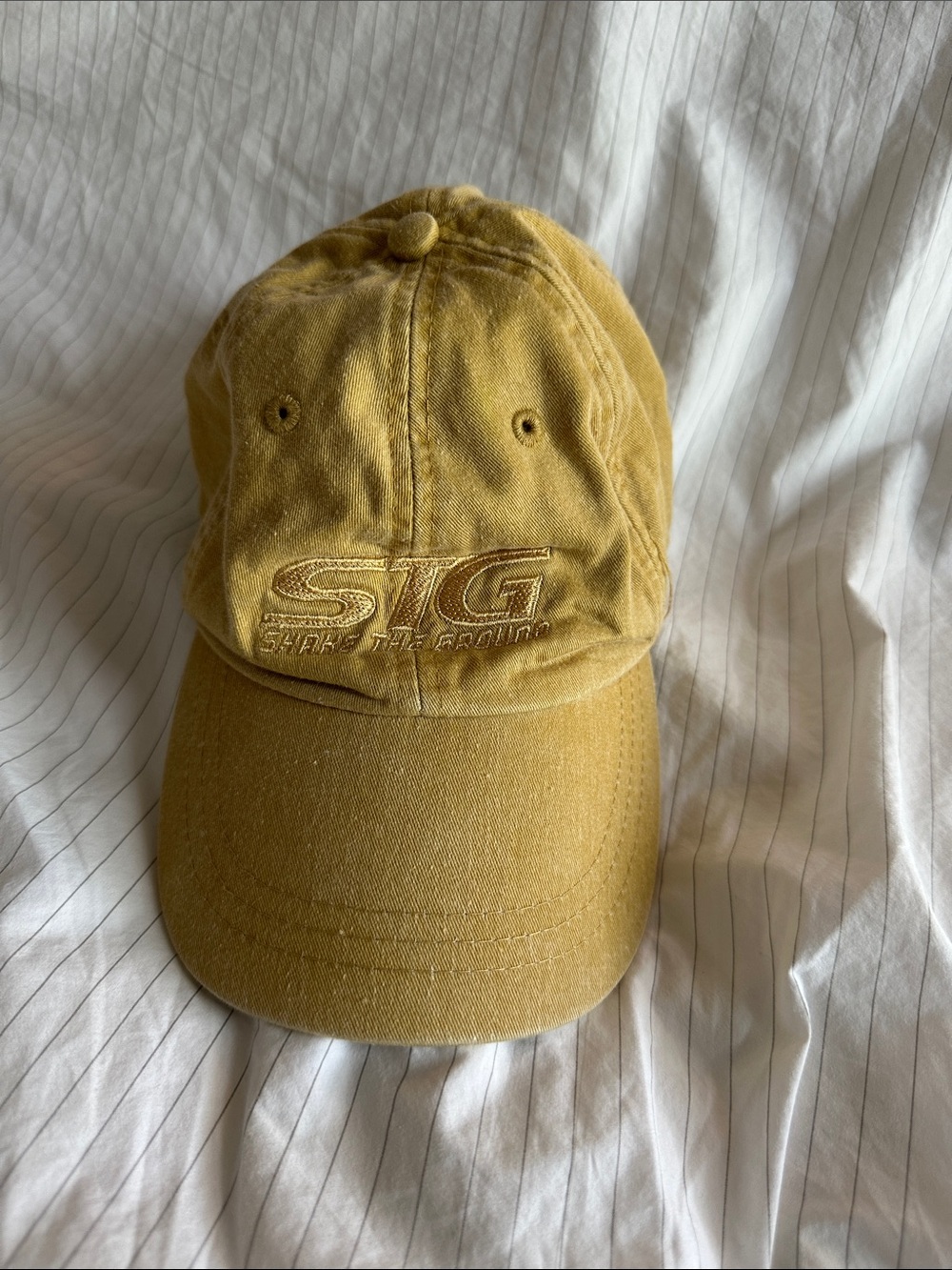 Adams Mustard Yellow Baseball Cap with SG Embroidered Logo